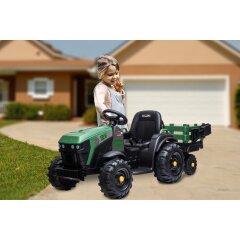 Ride-on Tractor Super Load con remolque verde 12V