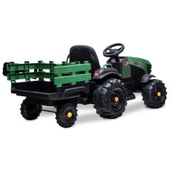 Ride-on Trattore Super Load con rimorchio verde 12V