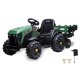 Ride-on Tracteur Super Load ac Remorque vert 12V