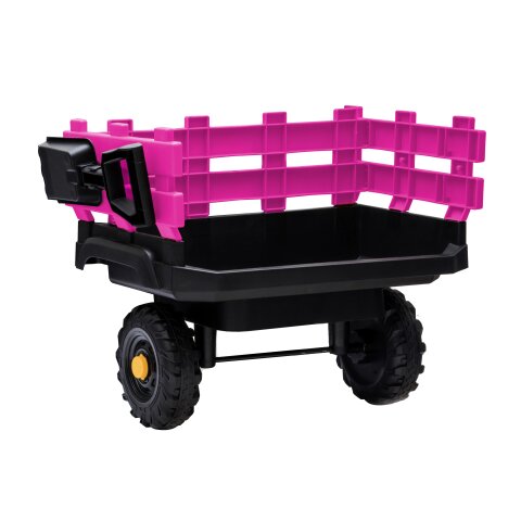 Rimorchio Ride-on Trattore Super Load fucsia