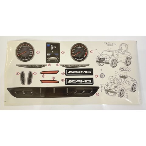 Adesivi decorativi Push-Car Mercedes-Benz C63