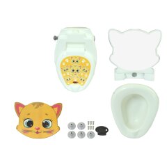 Mes petites toilettes Chat avec un bruit de bobine  et porte-papier de toilette