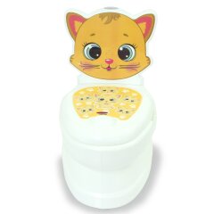 Mi pequeño WC para bebes vers. Gato con sonido de descarga y soporte de papel higiénico