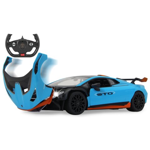 Lamborghini Huracán STO 1:14 azul 2,4GHz Puerta manual