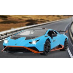 Lamborghini Hurac&aacute;n STO 1:14 azul 2,4GHz Puerta manual