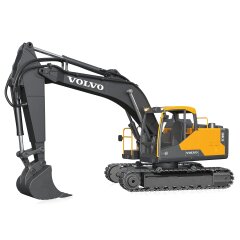 Excavateur Volvo EC160E Metal 1:16 avec prise de coquille et un marteau de d&eacute;molition 2,4GHz