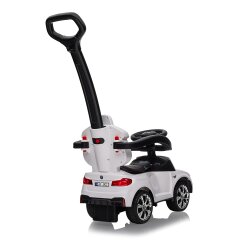 Cavalcabile BMW M5 bianco 2in1 con barra di spinta