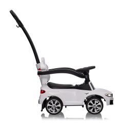 Cavalcabile BMW M5 bianco 2in1 con barra di spinta