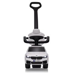 Cavalcabile BMW M5 bianco 2in1 con barra di spinta
