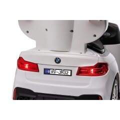 Cavalcabile BMW M5 bianco 2in1 con barra di spinta