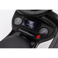 Cavalcabile BMW M5 bianco 2in1 con barra di spinta