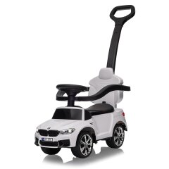 Cavalcabile BMW M5 bianco 2in1 con barra di spinta