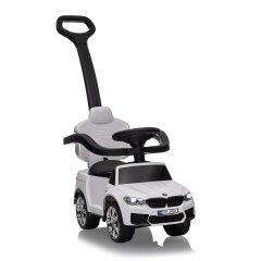 Cavalcabile BMW M5 bianco 2in1 con barra di spinta