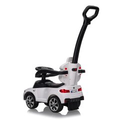 Cavalcabile BMW M5 bianco 2in1 con barra di spinta