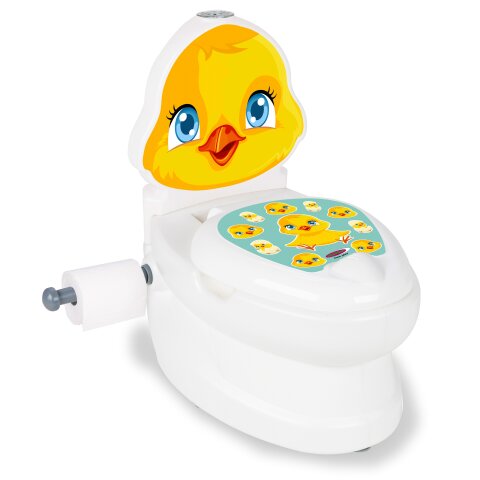 Mes petites toilettes Chick avec un bruit de bobine et porte-papier de toilette