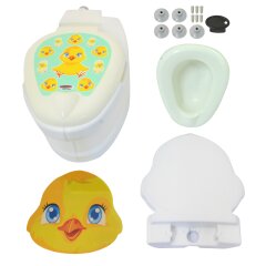 Mes petites toilettes Chick avec un bruit de bobine et porte-papier de toilette