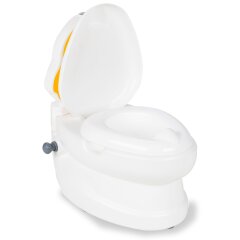 Mi peque&ntilde;o WC para bebes vers. Pollito con sonido de descarga y soporte de papel higi&eacute;nico