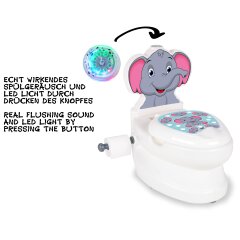 Meine kleine Toilette Elefant mit Spülsound und Toilettenpapierhalter