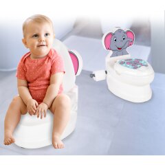 Mi pequeño WC para bebes vers. Elefante con sonido de descarga y soporte de papel higiénico