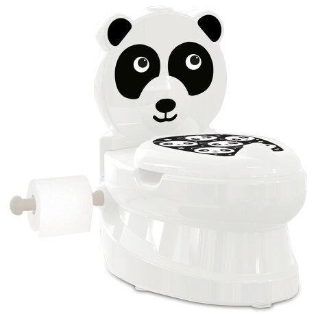 Meine kleine Toilette Panda mit Spülsound und Toilettenpapierhalter