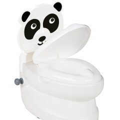 Mes petites toilettes Panda avec son de chasse et support de papier toilette