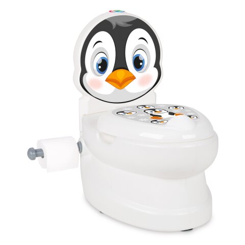 Meine kleine Toilette Pinguin mit Spülsound und Toilettenpapierhalter