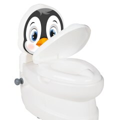 My little toilet penguin with flushing sound and toilet paper holder