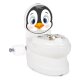 Mi pequeño WC para bebes vers. Pingüino con sonido de descarga y soporte de papel higiénico