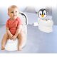 Mi pequeño WC para bebes vers. Pingüino con sonido de descarga y soporte de papel higiénico