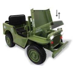 Ride-on Jeep Willys MB Army green 12V