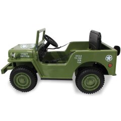 Ride-on Jeep Willys MB Army green 12V