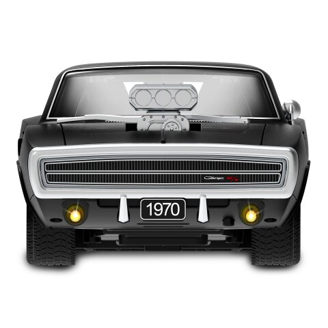 Dodge Charger R/T 1970 1:16 negro 2,4GHz puerta manual