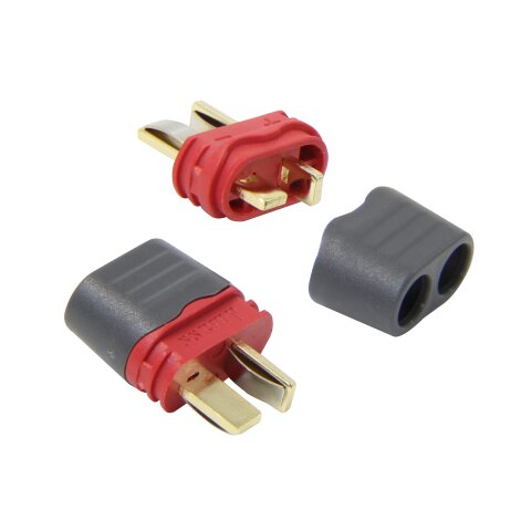 High current plug/socket T-Dean gold plated Grip with Insulating cap 1 pair