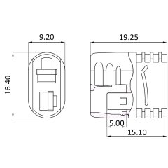 High current plug/socket T-Dean gold plated Grip with Insulating cap 1 pair