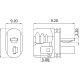 High current plug/socket T-Dean gold plated Grip with Insulating cap 1 pair