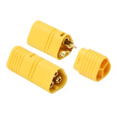 High-current plug/socket MT60 3 pole gold plated Grip...