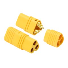 High-current plug/socket MT60 3 pole gold plated Grip...