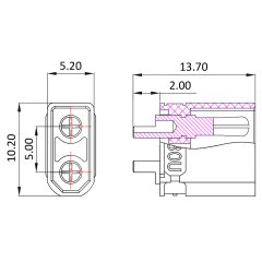 Clavija/Enchufe de alta corriente XT30 Gripo dorado 1 par