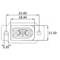 Einbaubuchse/Stecker XT60 vergoldet Grip m. Verschlu&szlig;.- und Isolierkappe 1 paar