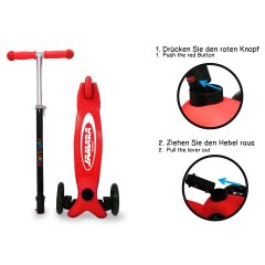 KickLight Scooter rouge