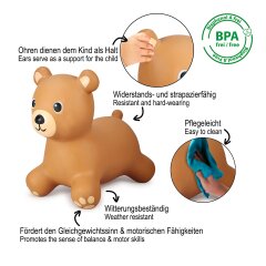 Bouncing animal bear HoppyDoo with pump