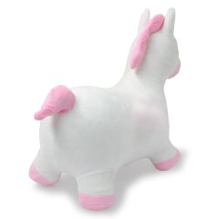 Animal saltar&iacute;n Unicornio con revestimiento de peluche y bomba