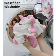 Animal saltarín Unicornio HoppyDoo con revestimiento de peluche y bomba
