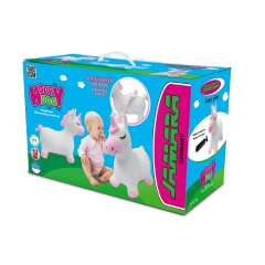 Bouncing animal Unicorn HoppyDoo with plush cover and pump