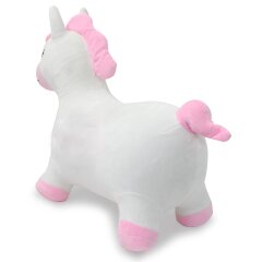 Bouncing animal Unicorn HoppyDoo with plush cover and pump