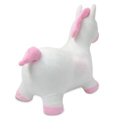Bouncing animal Unicorn HoppyDoo with plush cover and pump