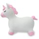 Animal saltarín Unicornio con revestimiento de peluche y bomba