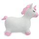 Animale salterino Unicorno con fodera in peluche e pompa