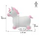 Bouncing animal Unicorn HoppyDoo with plush cover and pump