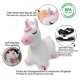 Bouncing animal Unicorn HoppyDoo with plush cover and pump